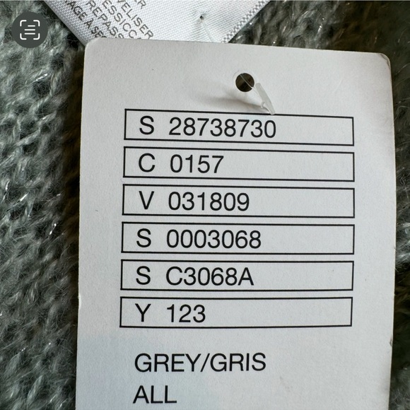 Anthropologie Pins and Needles Infinity Scarf Grey Green NWT - Picture 7 of 9